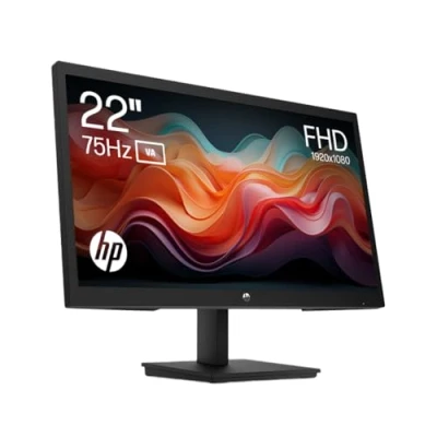 Image of HP 22 Inch FHD Monitor V22ve G5, Full HD VA, 75hz Refresh Rate, 1x HDMI, 1 x VGA, Low Blue Light Mode, Anti glare, Tilt Adjustment, VESA Mountable, Black