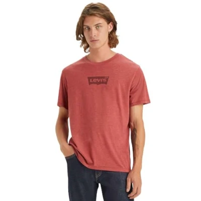 Image of Levi&#039;s Men&#039;s Graphic Crewneck Tee T Shirt, Tr Blend Sun Dried Tomato, S