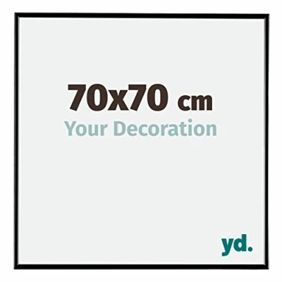Image of Your Decoration Picture Frame 70x70 cm Decorative Wall in Plastic with Plexiglas Glass Antireflection Excellent Quality Black High Gloss Evry