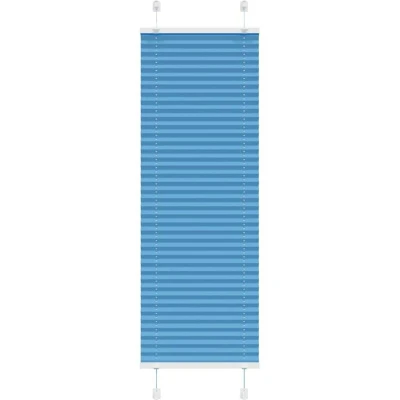 Image of vidaXL Pleated Blind Blue 45x100 cm Fabric Width 44.4 Polyester