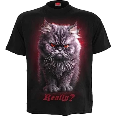 Image of Spiral Anger Management Front Print T Shirt Black XL