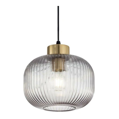Image of Mint 2 Indoor Glass DomeCeiling Pendant Lamp 1 Light Smokey, E27
