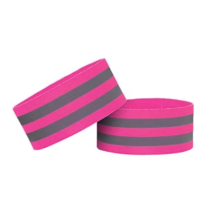 Image of WS Accessories PACK OF 2 Reflective Hi Vis Armbands (Pink)