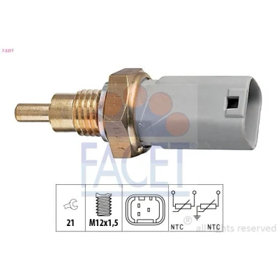 Image of 46474713 Sender Unit, coolant temperature FACET 7.3277 Made in Italy OE Equivalent ALFA ROMEO: GTV, FIAT: BRAVO 1