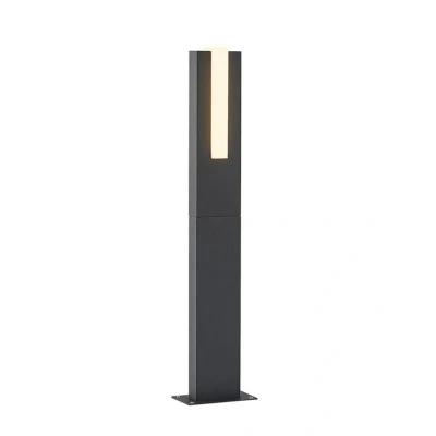 Image of LED Outdoor Lights &#039;Virgalia&#039; (Modern) in Black Made of Aluminium (1 Light Source,) from Lucande Garden Light, Path Bollard lamp, Pillar