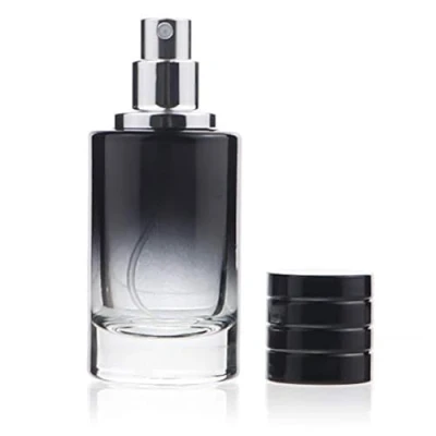 Image of Zénitude Glassworks 30ml Glass Perfume Bottle Gradient Empty Cylindrical with Fine Mist Atomiser (Black)