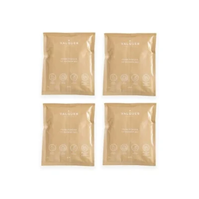 Image of Valquer Shake pack 4 Sustainable bath gels. Refill body gel. One bottle = Infinity of Zero Waste. 25 grams 400 ml gel Air sachets gr