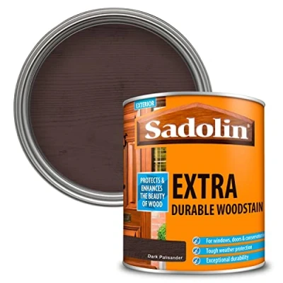 Image of Sadolin EXTRA WOODSTAIN (YELLOW TIN) 1lt Dark Palisander