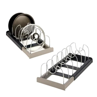 Image of KKTECH DrawerStore Expanding Cookware Organiser Formal Cupboard for Kitchen Storage Space Saving Efficient Utilisation