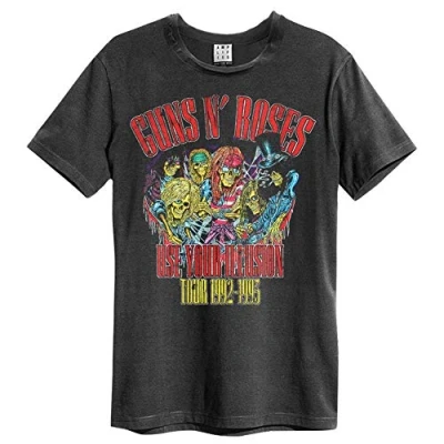 Image of Amplified Guns N Roses Use Your Illusion Unisex T Shirt, Charcoal, S