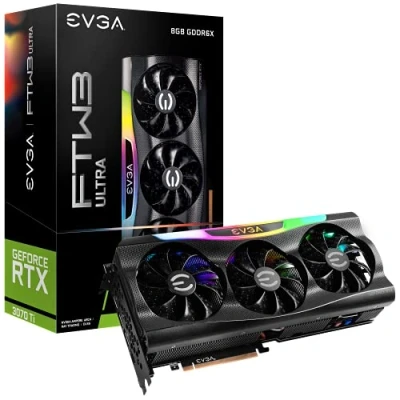 Image of EVGA GeForce RTX 3070 Ti FTW3 Ultra Gaming, 08G P5 3797 KL, 8GB GDDR6X, iCX3 Technology, ARGB LED, Metal Backplate (Renewed)