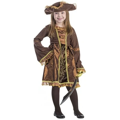 Image of Dress Up America Little Pirate Girl Costume Beautiful Set for Role Play