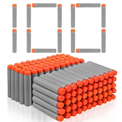 Image of VCOSTORE Nerf Bullets 100 Pieces Darts Elite Gun Bullet Ultra Refill Foam for N Strike Blasters Series…