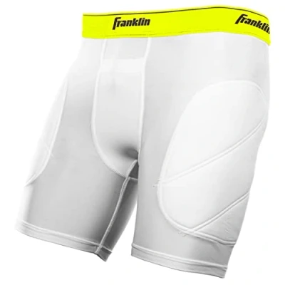 Image of Franklin Sports Youth Baseball Sliding Shorts with Cup Holder Compression Perfect for and Softball