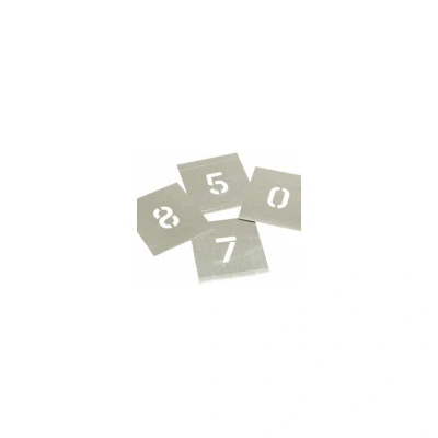 Image of Set of Zinc Stencils Figures 1in Walleted
