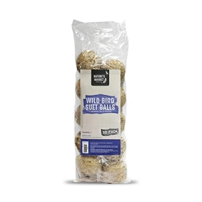 Image of Natures Market King Fisher Un Netted Fat Balls, Pack of 10, Transparent