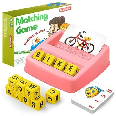 Image of HahaGift Learning Toys for 2 3 4 Year Olds Kids Gifts, Educational 5 Olds, Match Spelling Game age Letter and Reading Montessori