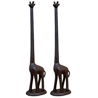 Image of Free Standing Giraffe Loo Roll Holder in Cast Iron (Pack of 2)