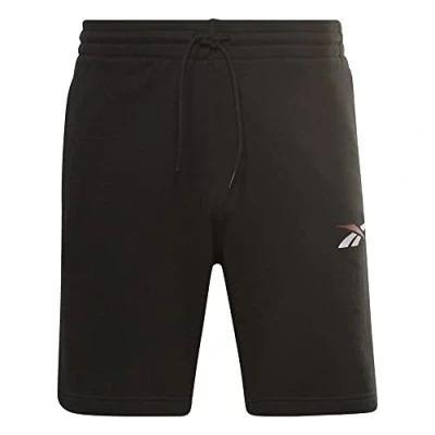 Image of Reebok Men&#039;s Te Vector Fleece Shorts, Black/Clabur, L