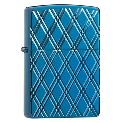 Image of Zippo Pocket Lighter, Metal, High Polish Blue, One Size