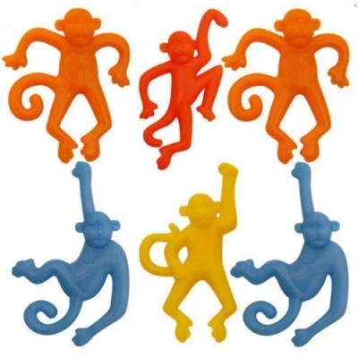 Image of Henbrandt 12 x Monkeys Stretchy Stretchies Party Bag Fillers Favours Toys Assorted Colours