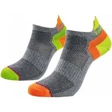 Image of 1000 Mile Trainer Liner 2017 Colours Grey Lime &amp; Orange (Ladies Small)