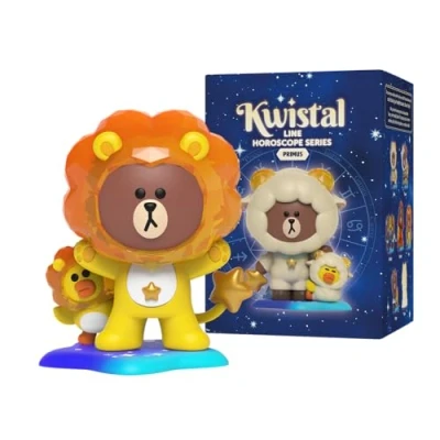 Image of Mighty Jaxx Line Friends Horoscopes Kwistal Fwenz Primus Series Blind Box Toy Collectible Figurines One Pack Contains Random Figure