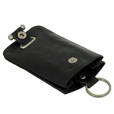Image of Leather Key Case VariousColours Black