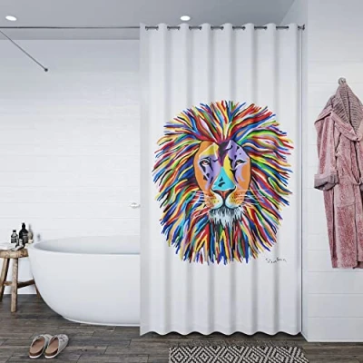 Image of Croydex Steven Brown Lewis McZoo Shower Curtain, Multicolour, 1800x1800