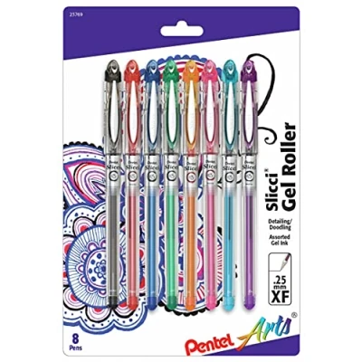 Image of Pentel Slicci Gel Pens .25Mm 8/Pkg