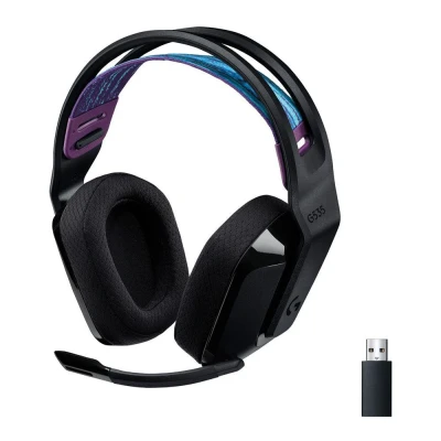 Image of Logitech G G535 LIGHTSPEED Wireless Gaming Headset Lightweight on ear headphones, flip to mute mic, stereo, compatible with PC, PS4, PS5, USB rechargeable Black