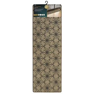Image of JVL Elegance Runner Mat 50 x 150 cm, Stars, Beige (01 282)