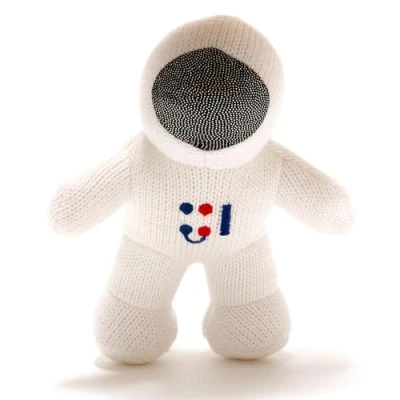 Image of Knitted Astronaut Baby Rattle, Suitable from Birth