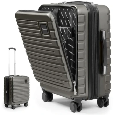 Image of Cabin Suitcase 55x40x23cm Expandable 20 Inch Suitable for Ryanair 41 50L Including TSA Lock Carry on 10kg Suitcase, case, Hardshell