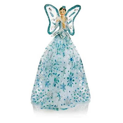 Image of Premier fairy tree topper with dove blue &amp; white