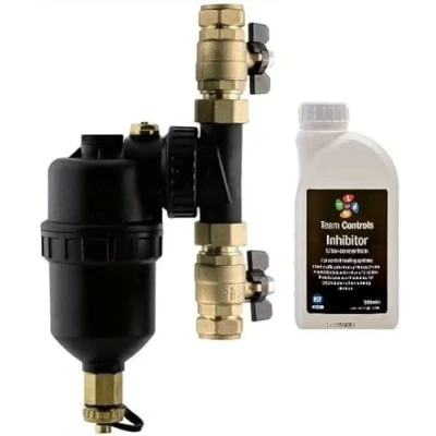Image of Teams Magnetic Boiler Filter 22mm Inline for Central Heating + Inhibitor