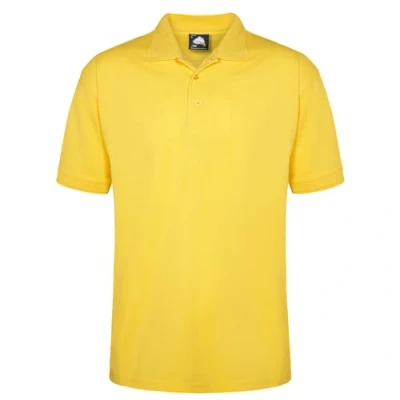 Image of ORN Polo Shirt for Men Adult Short Sleeve Workwear UK Casual Smart Tops Men, Professional Work Wear 1150 Eagle Yellow, Medium