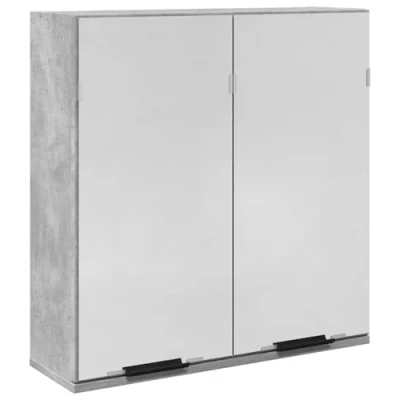 Image of vidaXL Bathroom Mirror Cabinet Concrete Grey Modern Engineered Wood With Spacious Storage For Stylish And Practical Decor 64x20x66.5cm