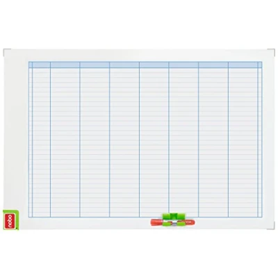 Image of Nobo Performance Weekly Planning Board Grid Layout with Magnetic and Drywipe Functionality 900 x 600 mm