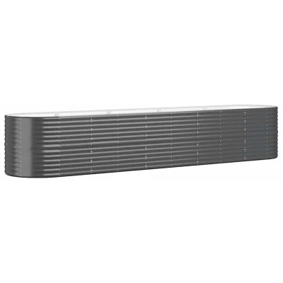 Image of vidaXL Garden Raised Bed Powder coated Steel 368x80x68 cm Anthracite