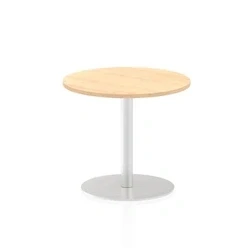 Image of Italia 600mm Poseur Round Table Maple Top 725mm High Leg