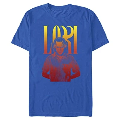 Image of Marvel Hella Loki Organic Short Sleeve T Shirt, Bright Blue, M