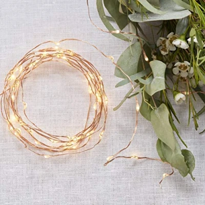 Image of Ginger Ray Rose Gold LED String Lights for Wedding &amp; Parties Beautiful Botanics