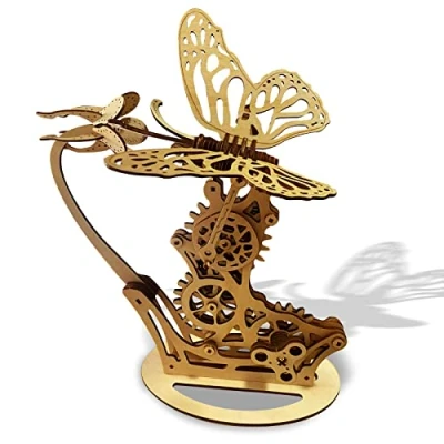 Image of Wooden 3D Puzzles Mechanical Hummingbird ，3D Puzzle Model Self Craft Deco Education Gift