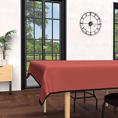 Image of Soleil d&#039;ocre, Rectangular Stain Resistant Microfibre Tablecloth 160 x 270 cm Bohemian Brick