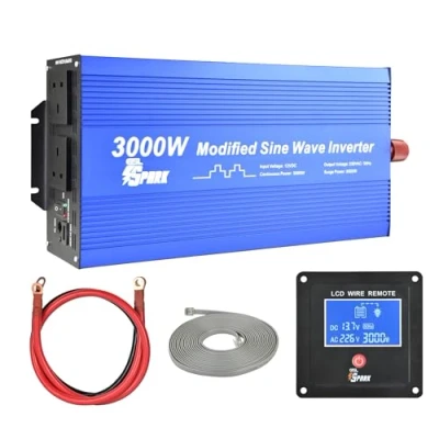 Image of Spark 3000 watt Modified sine wave power inverter 12v 6000W peak 3000W boat motorhome caravan