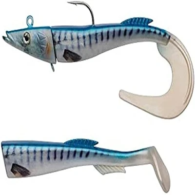 Image of Berkley PowerBait Power Sandeel Saltwater Soft Bait Fishing Lure for Bass, Pollack, Cod, Ling and Wrasse Paddle Tail &amp; Curl Supplied