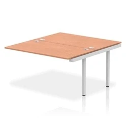 Image of Impulse Bench B2B Ext Kit 1400 Silver Frame Office Desk Beech