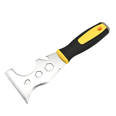 Image of Paint Scraper Tool, Stainless Steel Painters 13 in 1 Window Wall Scraper, Professional Decorating Tin Opener Tools, Multitool for Wallpaper Drywall Decals Removal Painting
