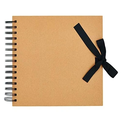Image of Papermania Scrapbook, Kraft, Brown, 8 x 8&quot;, 40 Sheets, Create Your Own Photo Album And Decorate With Scrapbook Accessories, Book For Home Memories, Add Paper, Stickers